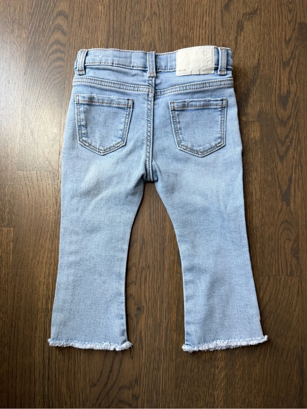 Zara Light Blue Frayed Hem Kids Jeans
